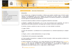 Denuncias e información sobre privacidad y protección de datos
